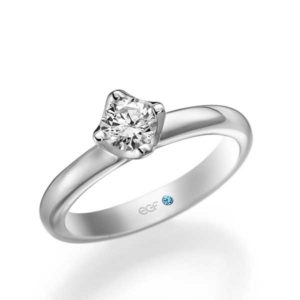 Verloving-/solitair ring palladium 950. Diamant 0.25ct TW/SI - Circles Trouw- en verlovingsringen- Circles Trouwringen-078-6200966