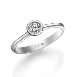 Verloving-/solitair ring palladium 950. Diamant 0.25ct TW/SI - Circles relatieringen - 078-6200966