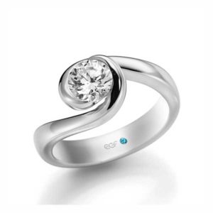 Platina verlovings prijs diamant 1ct ! - Circles Trouw- en verlovingsringen - Circles Trouwringen - 078-6200966