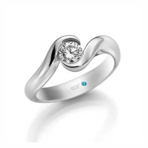 Verlovingsring Platina. Diamant 0.5ct - Circles trouw- en verlovingsringen - 078-6200966