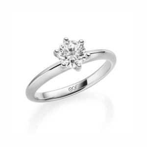 Witgouden verlovingsring met een diamant van 1ct - Circles Trouwringen-078-6200966