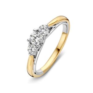 Verlovingsring prijs Rotterdam bicolor met 0.54ct aan diamanten - Circles - 078-6200966