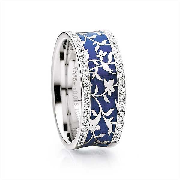 Elise-trouwring-diabolo-blauw-keramiek-met-diamant-Fischer-Circles-Trouwringen-Zwijndrecht