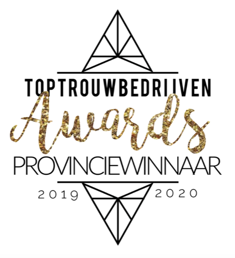 Logo top trouwbedrijven Award provincie winnaar