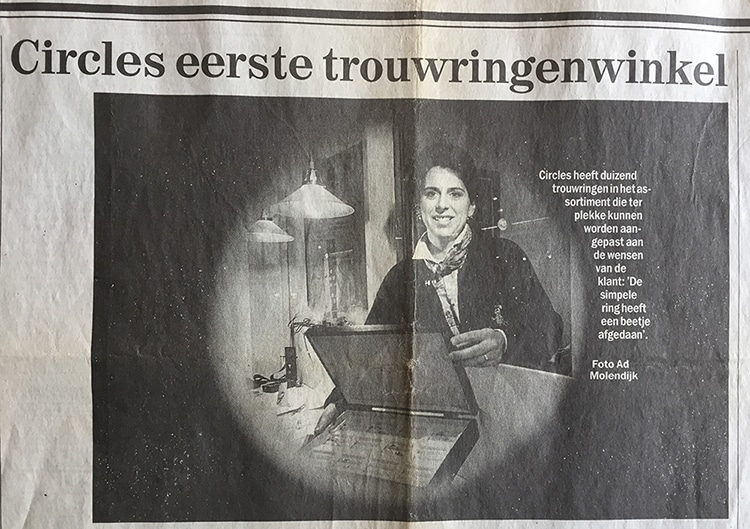 kranten-artikel-met Herma-Circles Trouwringen-Zwijndrecht