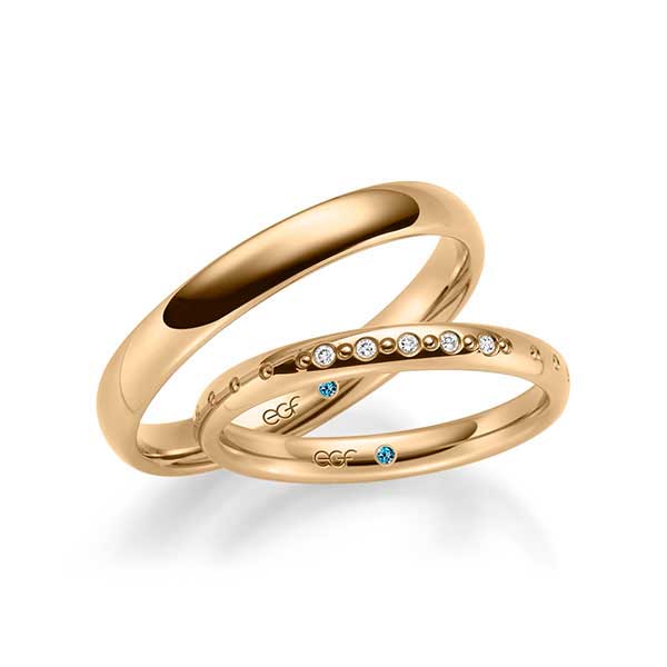 rose-gouden-trouwringen met 5 diamanten - collectie-Circles-in-Zwijndrecht